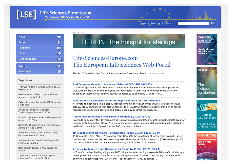 Life Sciences Web Portal
